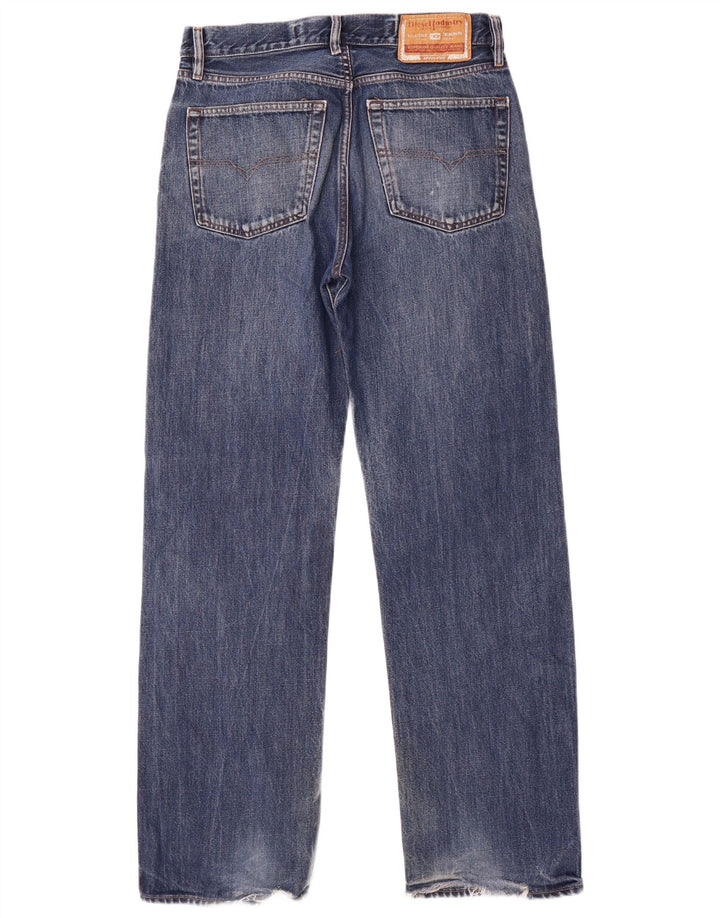 Diesel Mens Straight Jeans W32 L32 Blue Cotton