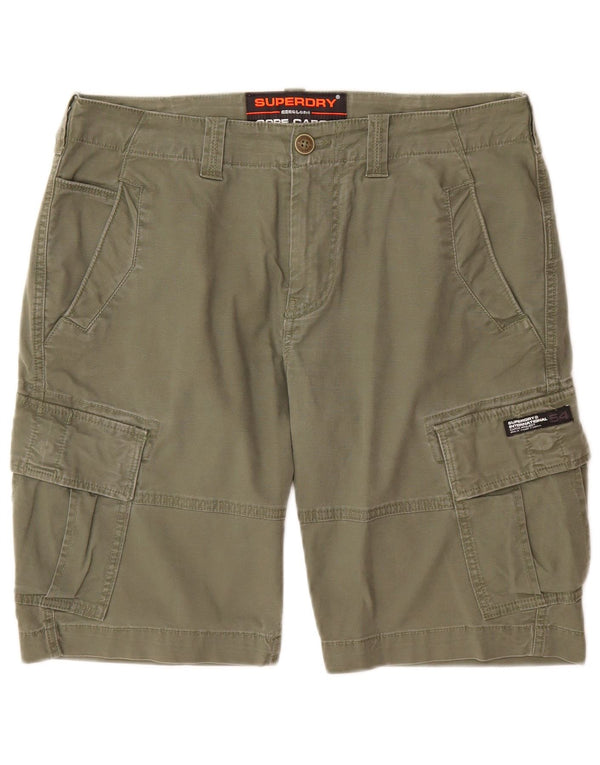 Superdry Mens Cargo Shorts W32 Medium Khaki Cotton