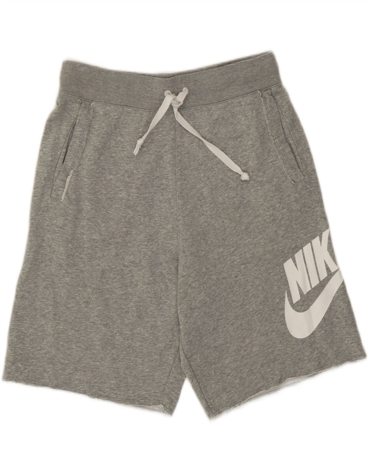 Nike Mens Graphic Sport Shorts Small Grey Cotton