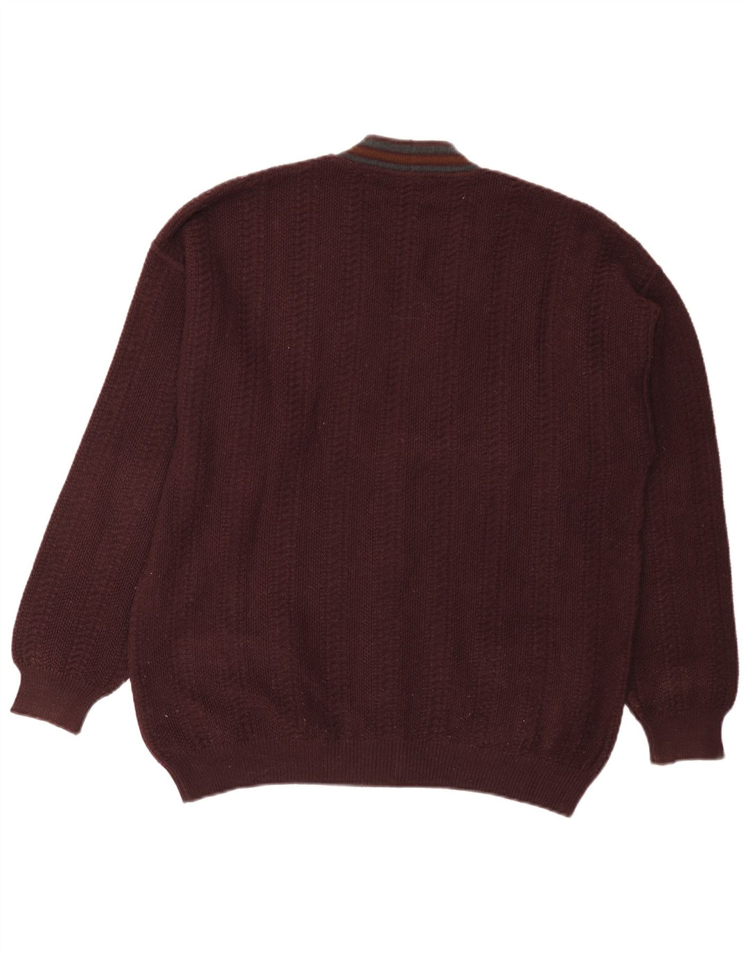 Il Granchio Mens Cardigan Sweater Medium Burgundy Wool