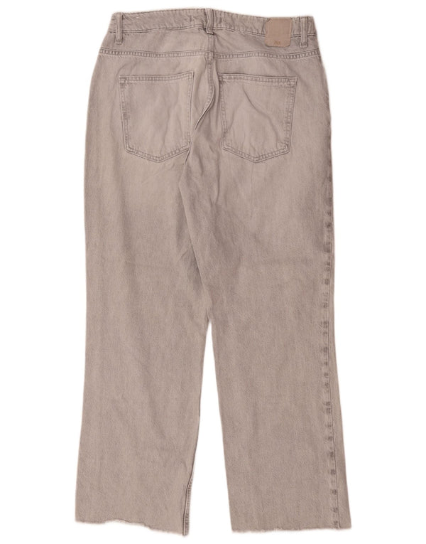 Zara Womens Straight Jeans EU 42 Large W32 L28 Grey Cotton