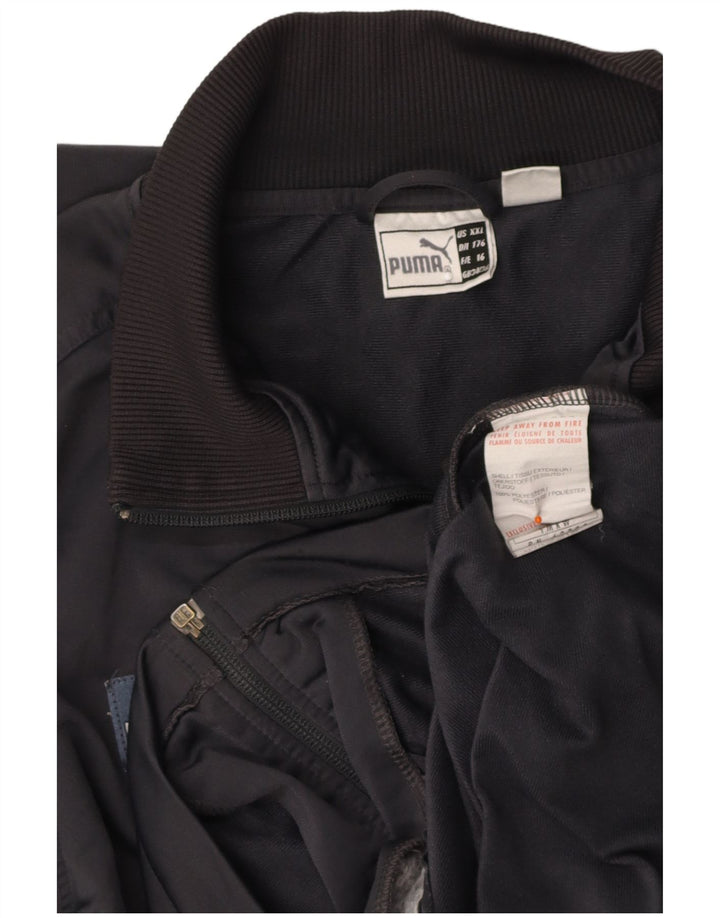 PUMA Boys Tracksuit Top Jacket 15-16 Years Grey Polyester