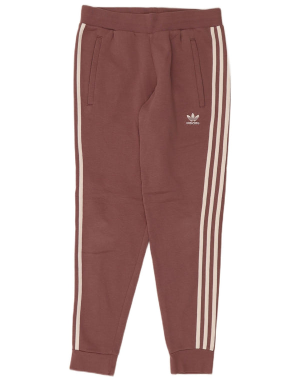 Adidas Womens Tracksuit Trousers Joggers UK 10 Small  Pink Cotton