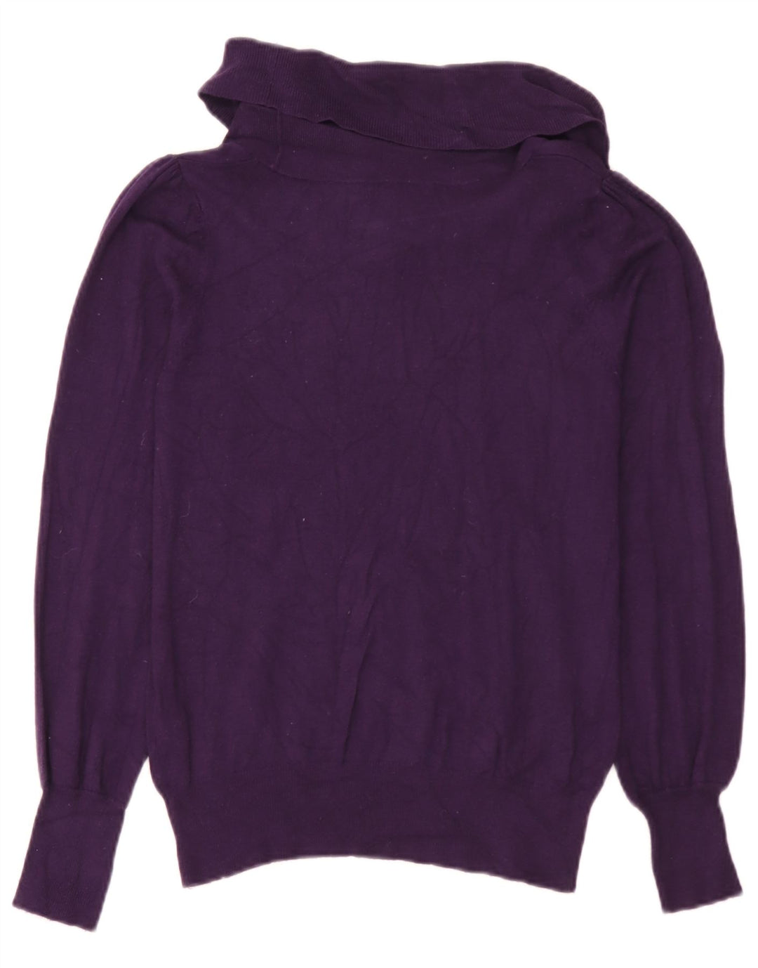 Marks & Spencer Womens Roll Neck Jumper Sweater UK 12 Medium Purple Viscose