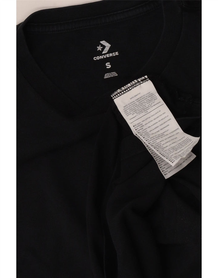 Converse Mens Graphic T-Shirt Top Small Black Cotton