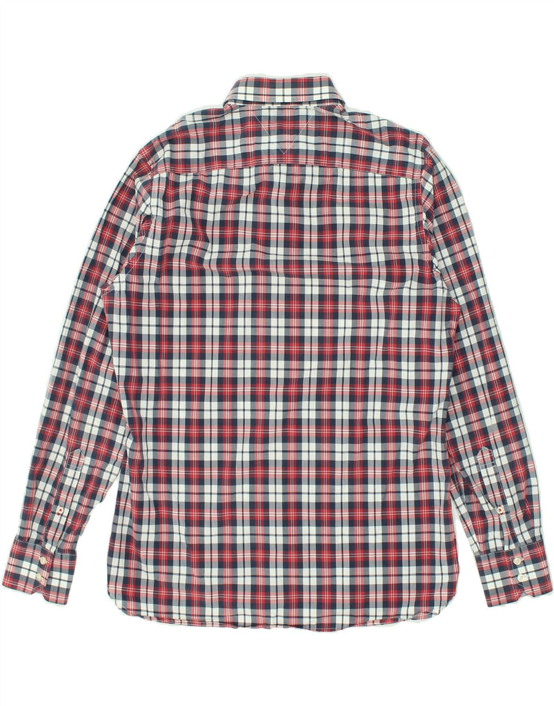 TOMMY HILFIGER Mens Custom Fit Shirt Medium Red Check Cotton | Vintage Tommy Hilfiger | Thrift | Second-Hand Tommy Hilfiger | Used Clothing | Messina Hembry 