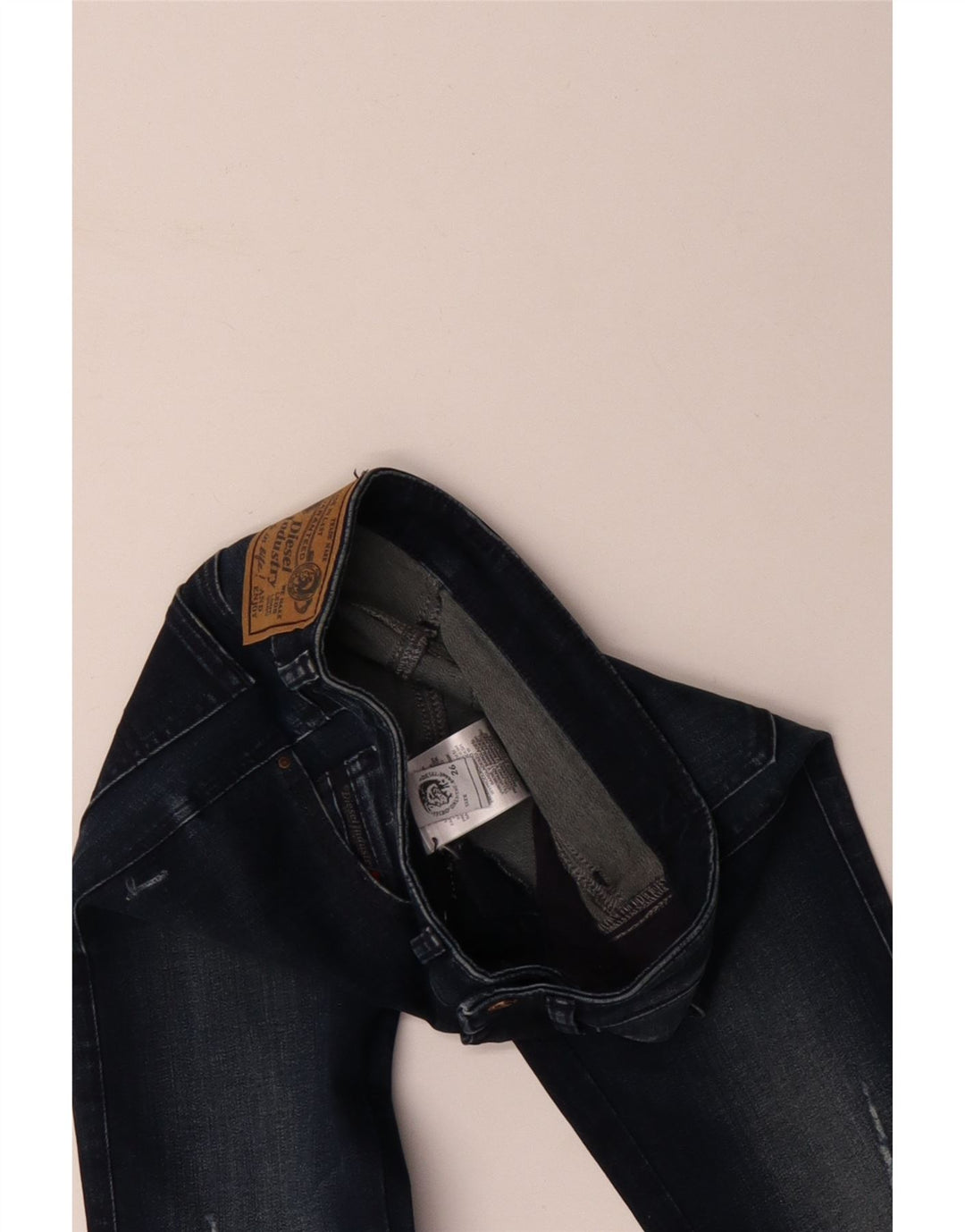 DIESEL Womens Distressed Skinny Jeans W26 L29 Blue Cotton