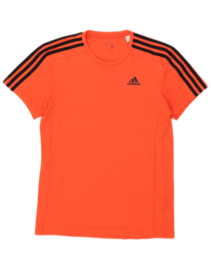 Adidas Mens Climalite T-Shirt Top Small Orange Polyester