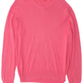 Zara Mens V-Neck Jumper Sweater Medium Pink Cotton