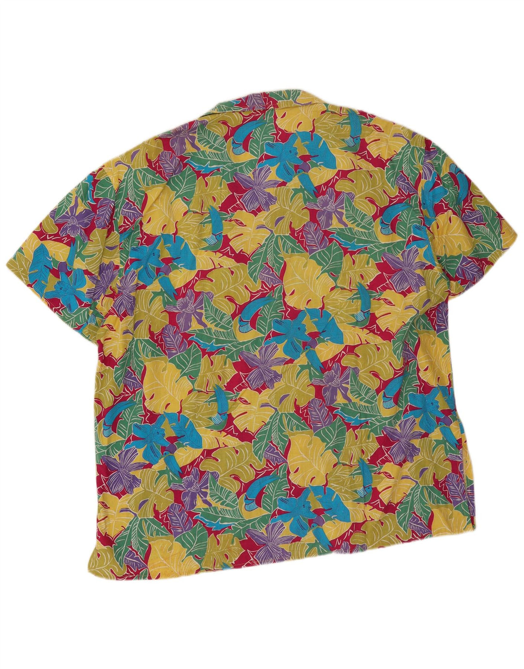 Vintage Mens Short Sleeve Shirt XL Multicoloured Floral