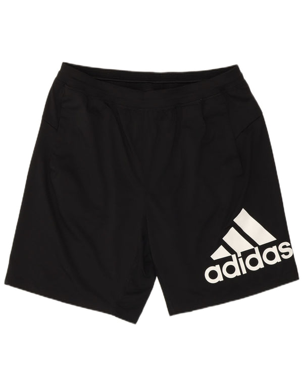 Adidas Mens Aeroready Graphic Sport Shorts Large  Black Polyester
