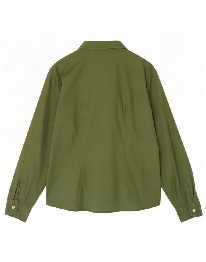 Benetton Womens Shirt UK 12 Medium Green