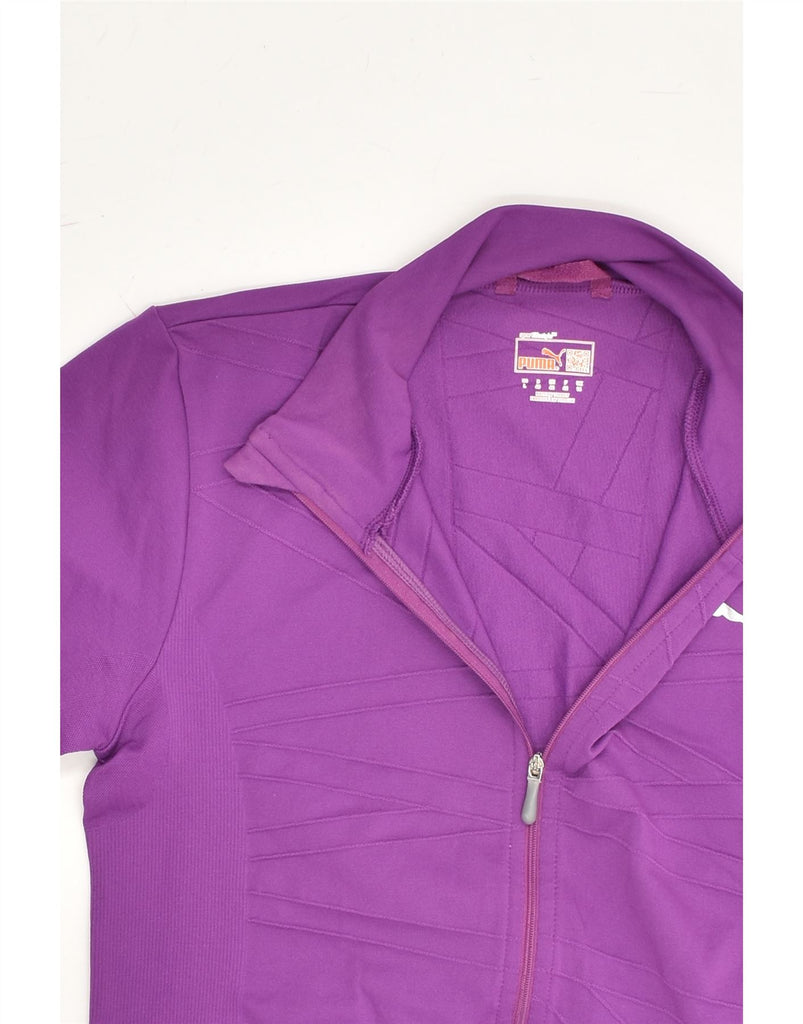 PUMA Womens Tracksuit Top Jacket UK 14 Medium  Purple | Vintage Puma | Thrift | Second-Hand Puma | Used Clothing | Messina Hembry 