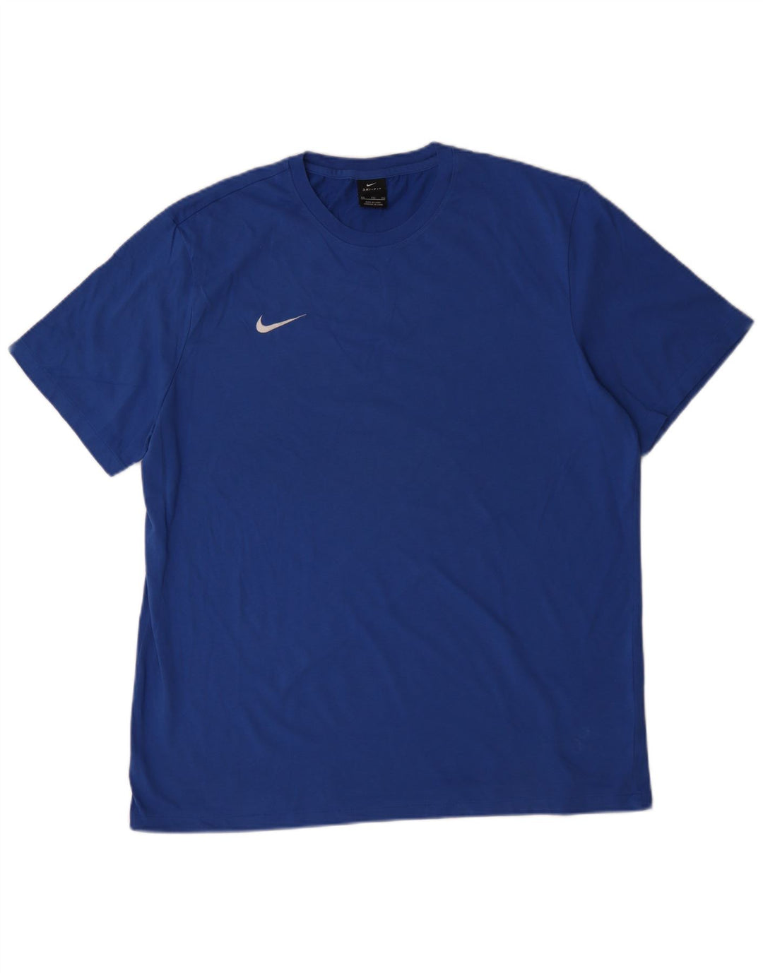 Nike Mens Dri Fit T-Shirt Top 2XL Blue Cotton