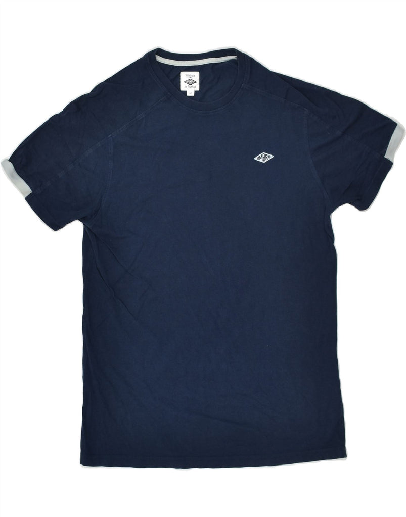 UMBRO Mens T-Shirt Top Medium Navy Blue Cotton | Vintage Umbro | Thrift | Second-Hand Umbro | Used Clothing | Messina Hembry 