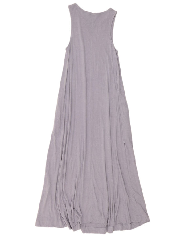 Zara Womens Sleeveless Maxi Dress UK 8 Small Blue Cotton