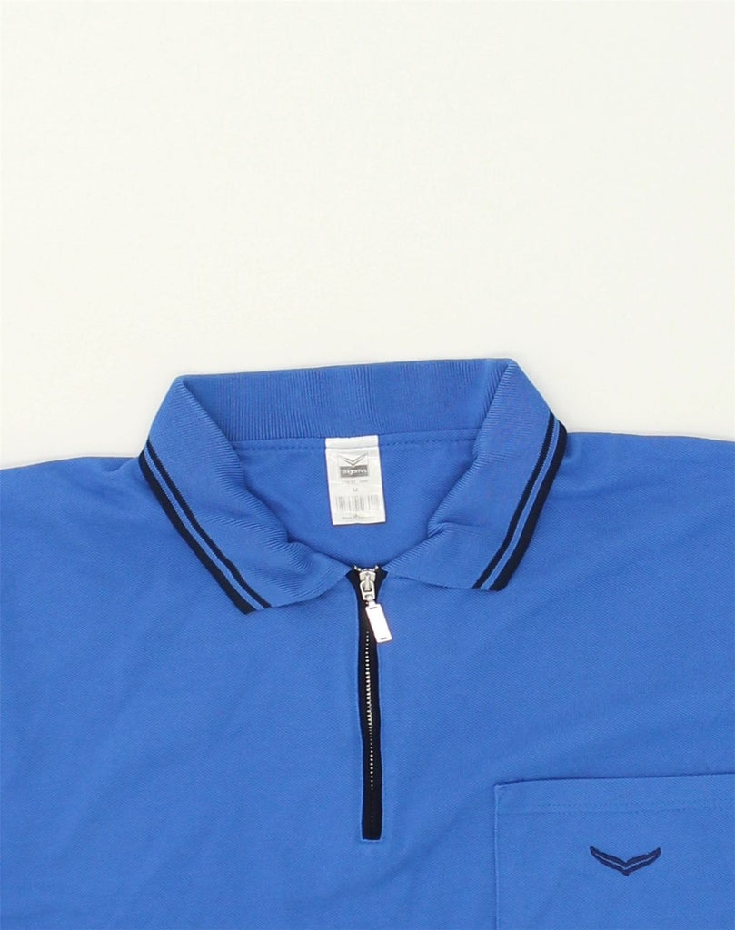 TRIGEMA Mens Polo Shirt Medium Blue Cotton | Vintage Trigema | Thrift | Second-Hand Trigema | Used Clothing | Messina Hembry 