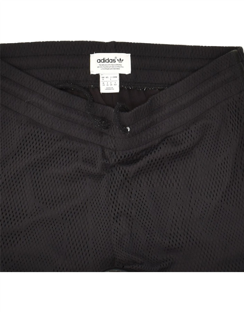 ADIDAS Womens Sport Shorts UK 8 Small Black Nylon | Vintage Adidas | Thrift | Second-Hand Adidas | Used Clothing | Messina Hembry 