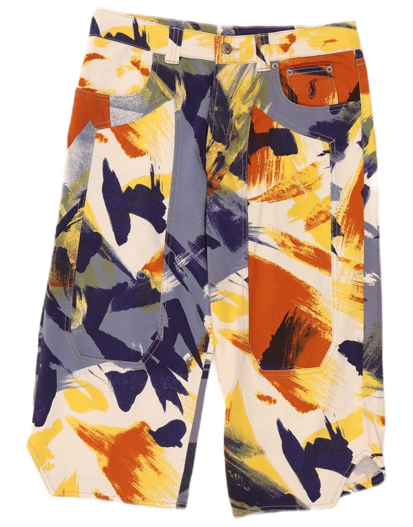 Jeckerson Womens Bermuda Shorts  W33 Medium Multicoloured Tie Dye Cotton