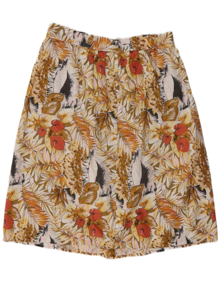 VINTAGE Womens A-Line Skirt W34 Large  Multicoloured Floral