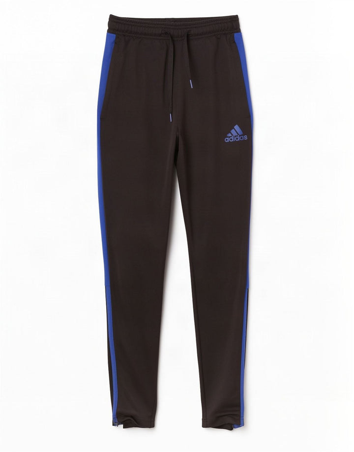 Adidas Mens Aeroready Tracksuit Trousers Small Black Colourblock Polyester
