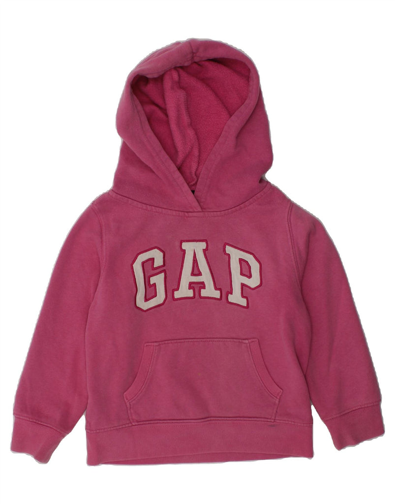 GAP Girls Graphic Hoodie Jumper 3-4 Years Pink Cotton | Vintage Gap | Thrift | Second-Hand Gap | Used Clothing | Messina Hembry 
