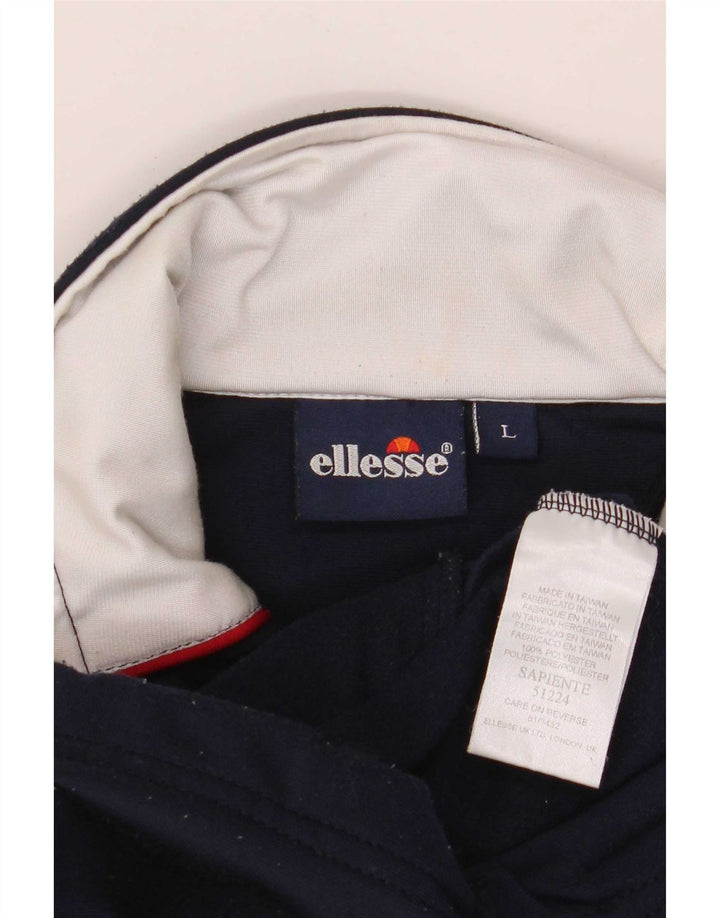 Ellesse Mens Graphic Tracksuit Top Jacket Large Navy Blue Colourblock