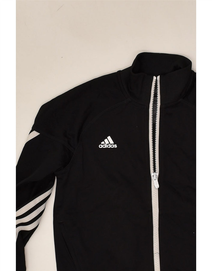 ADIDAS Boys Tracksuit Top Jacket 7-8 Years Black Polyester | Vintage Adidas | Thrift | Second-Hand Adidas | Used Clothing | Messina Hembry 