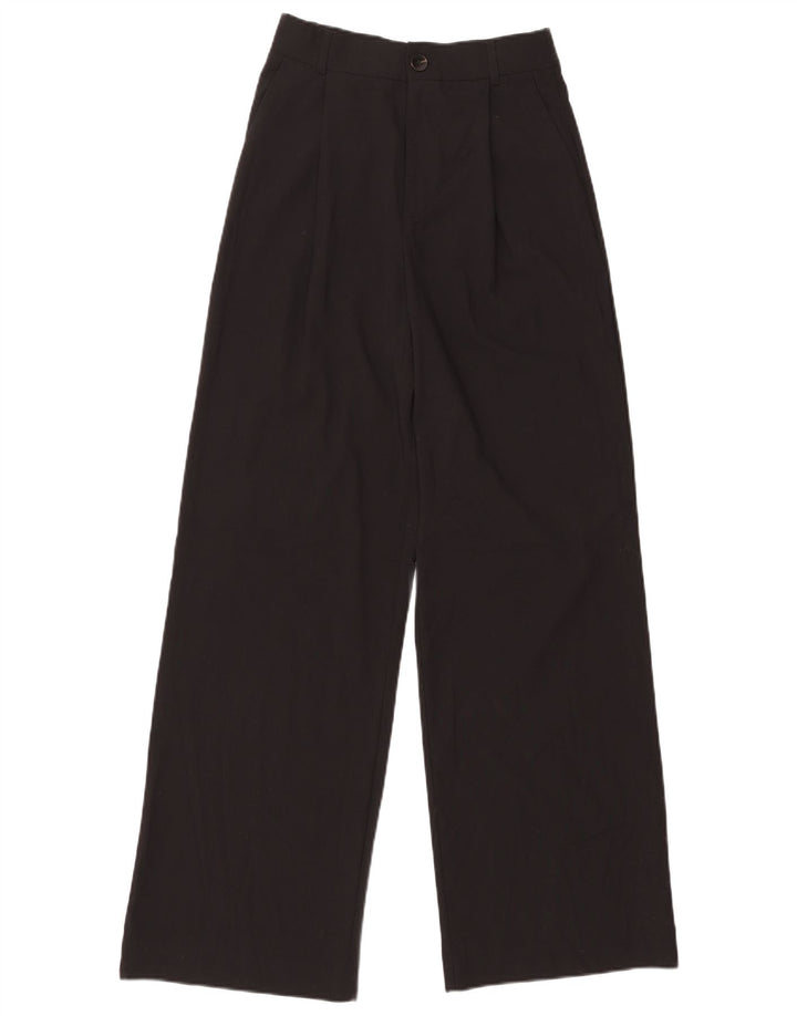 Zara Womens Pegged Chino Trousers Small W26 L31 Black Polyester