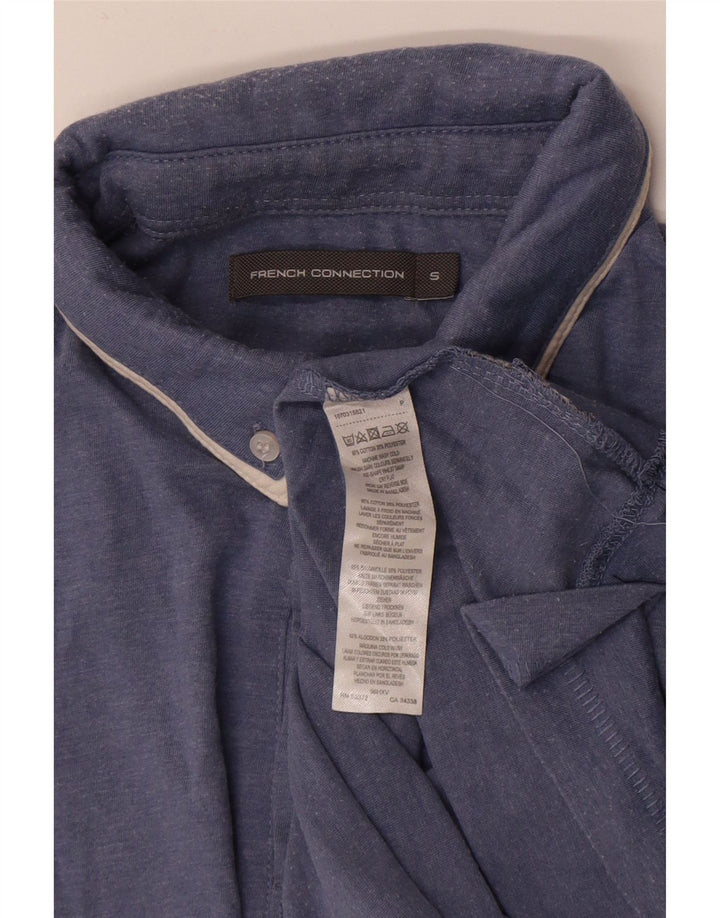 French Connection Mens Polo Shirt Small Blue Cotton