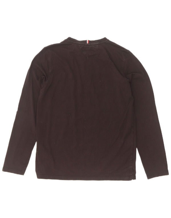 Tommy Hilfiger Boys Graphic Top Long Sleeve 15-16 Years Black Cotton