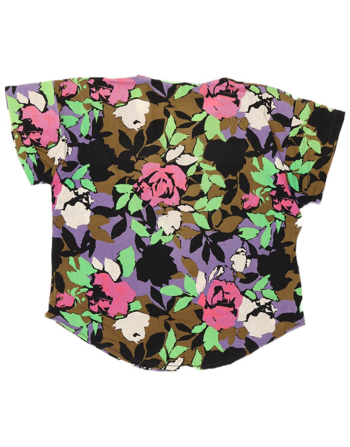 Vintage Womens Blouse Top UK 16 Large Multicoloured Floral