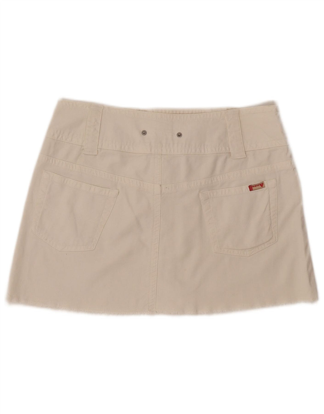 Guess Womens Denim Mini Skirt Medium W32  White