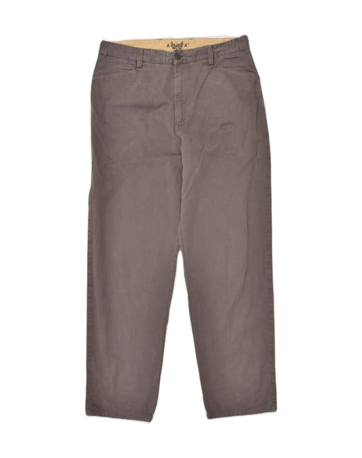 AVIREX Mens Straight Chino Trousers W34 L31 Brown Cotton Vintage Avirex and Second-Hand Avirex from Messina Hembry 