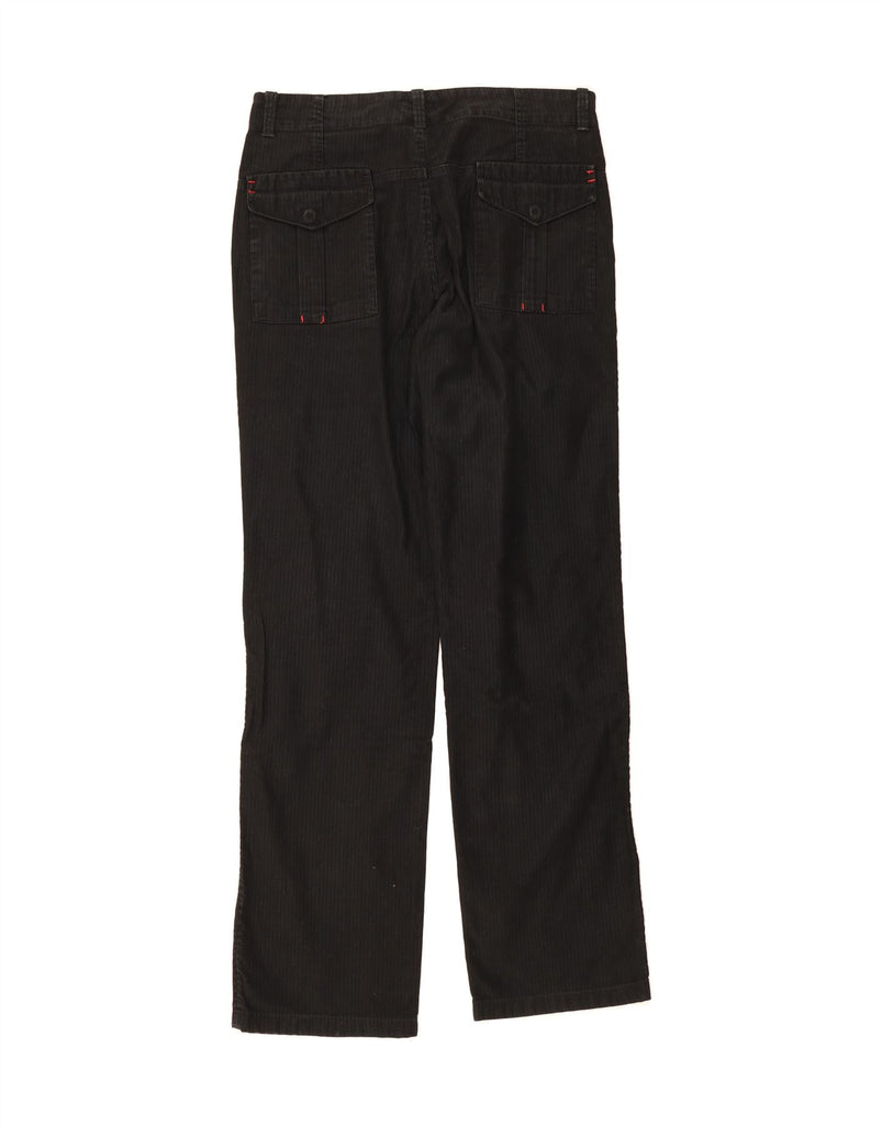 TRUSSARDI Mens Straight Chino Trousers IT 50 Large W32 L34 Black Striped Vintage Trussardi and Second-Hand Trussardi from Messina Hembry 