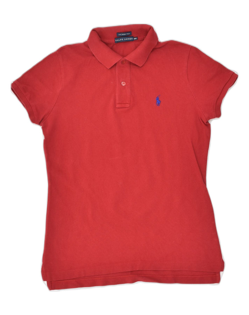 RALPH LAUREN Mens The Skinny Polo Skinny Polo Shirt Medium Red Cotton | Vintage Ralph Lauren | Thrift | Second-Hand Ralph Lauren | Used Clothing | Messina Hembry 