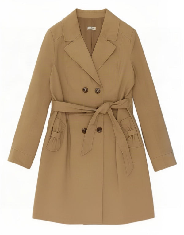 Liu Jo Womens Rebelqueen Trench Coat IT 46 Large Beige Cotton