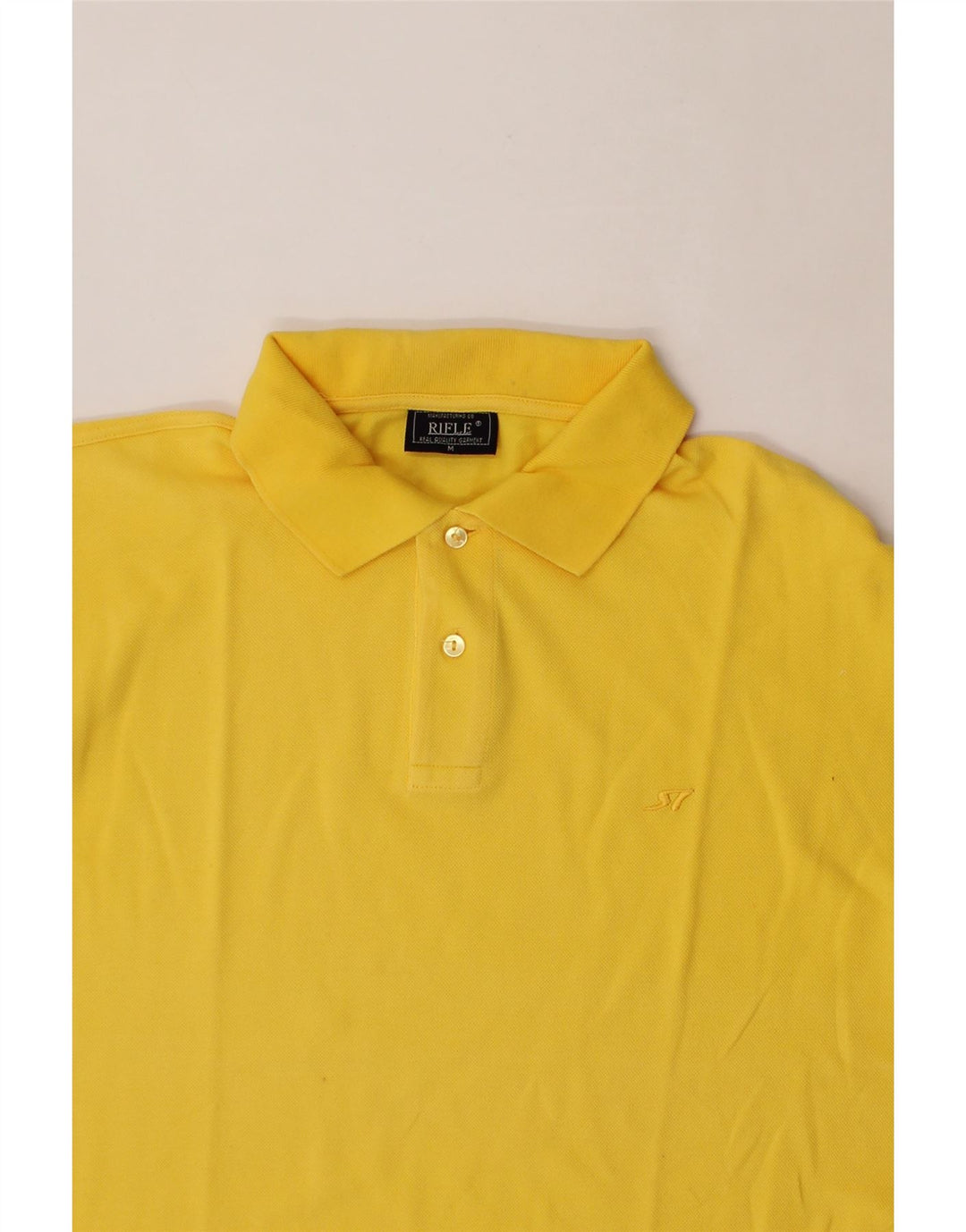 RIFLE Mens Polo Shirt Medium Yellow Cotton Vintage Rifle and Second-Hand Rifle from Messina Hembry 