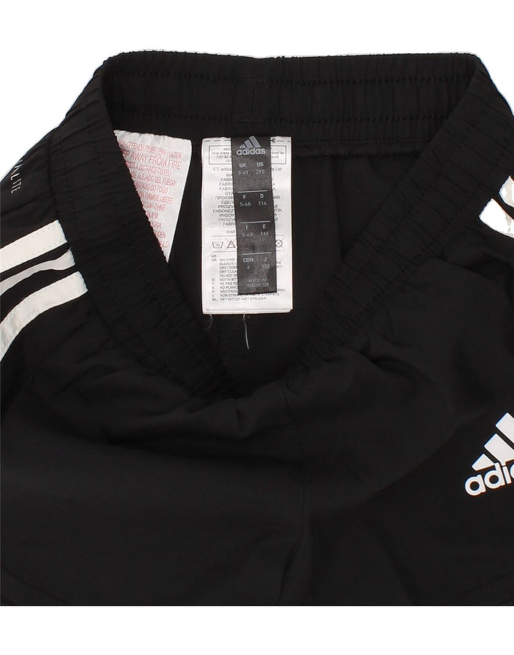 ADIDAS Girls Sport Shorts 5-6 Years Black Polyester Vintage Adidas and Second-Hand Adidas from Messina Hembry 
