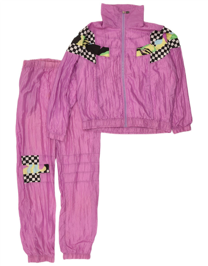 Sergio Tacchini Womens Full Tracksuit IT 44 Medium Purple Colourblock