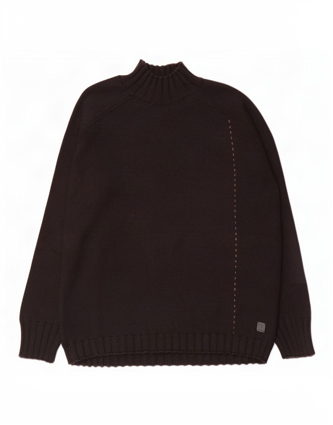 Trussardi Jeans Mens Turtle Neck Jumper Sweater Large Black Wool