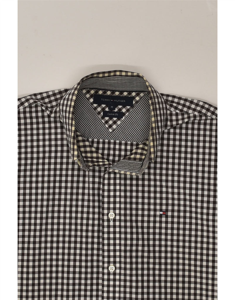 TOMMY HILFIGER Mens Custom Fit Shirt Medium Brown Gingham | Vintage Tommy Hilfiger | Thrift | Second-Hand Tommy Hilfiger | Used Clothing | Messina Hembry 