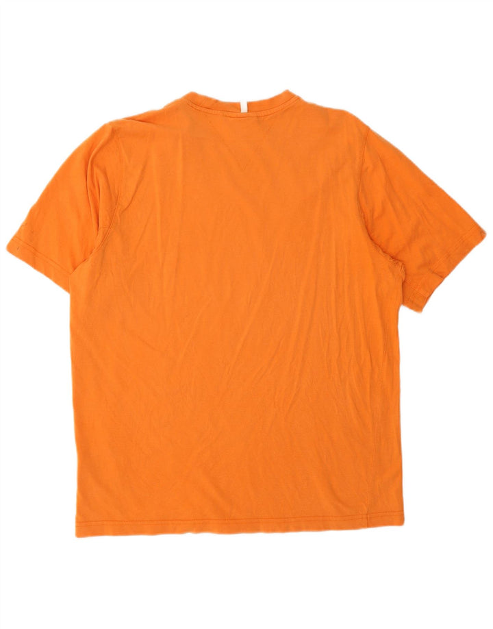 Adidas Mens T-Shirt Top Medium Orange Cotton