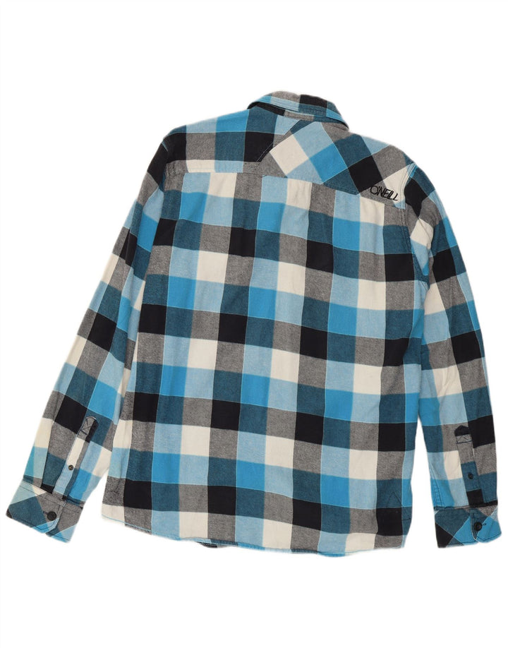 O'Neill Mens Regular Fit Flannel Shirt Medium Blue Gingham Cotton