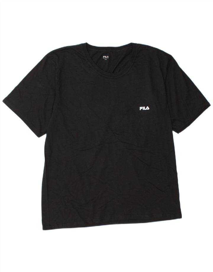 Fila Mens T-Shirt Top 2XL Black