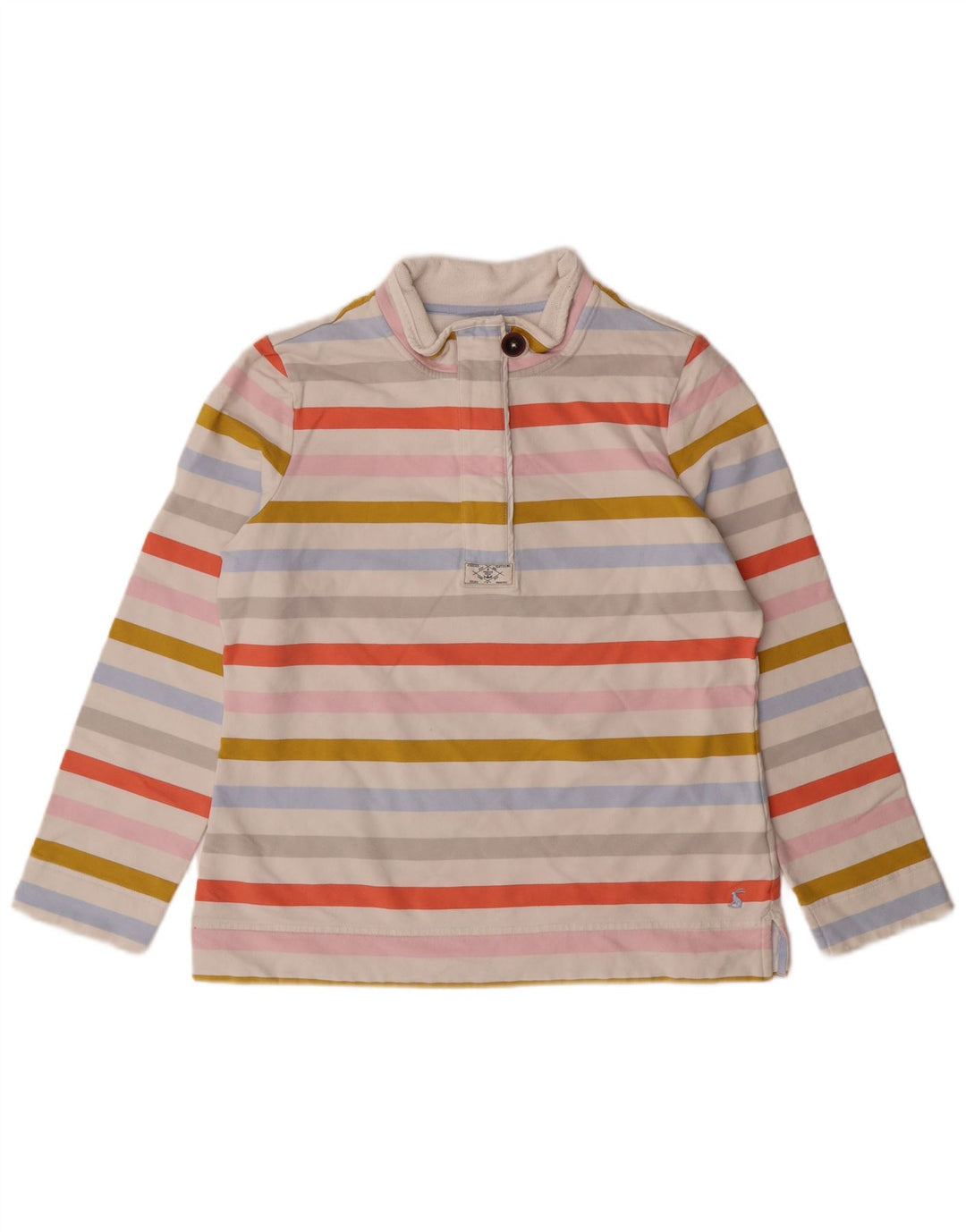 Joules Womens Sweatshirt Jumper UK 14 Large Multicoloured Striped Classic