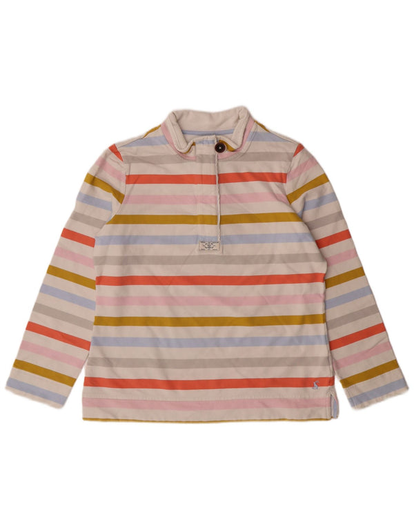 Joules Womens Sweatshirt Jumper UK 14 Large Multicoloured Striped Classic