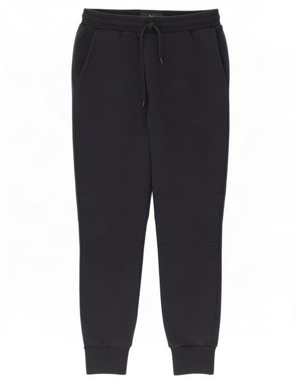 Lyle & Scott Mens Tracksuit Trousers Joggers Medium Black Cotton