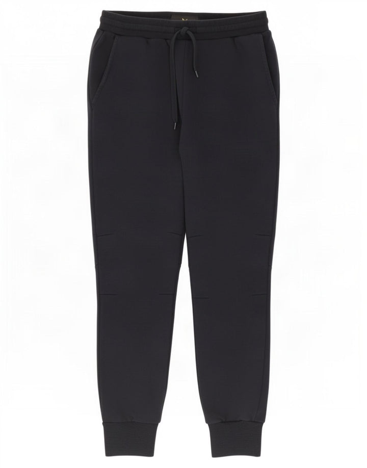 Lyle & Scott Mens Tracksuit Trousers Joggers Medium Black Cotton