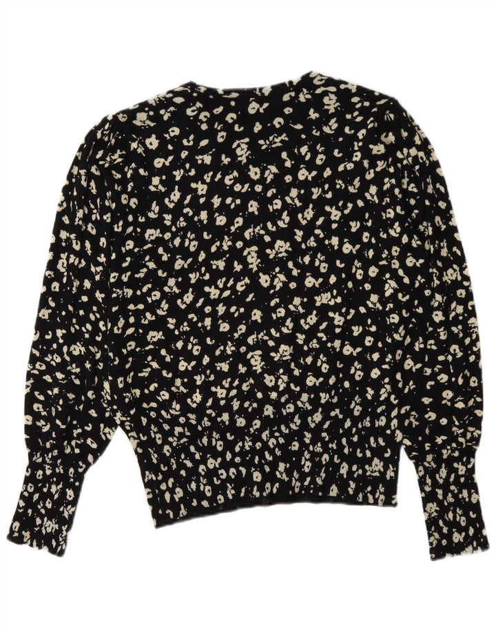 Marks & Spencer Womens Crew Neck Jumper Sweater UK 12 Medium Black